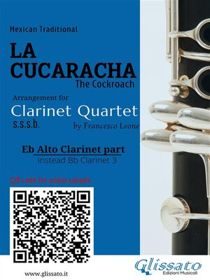 cover image of Eb Alto Clarinet (instead Bb 3) part of "La Cucaracha" for Clarinet Quartet